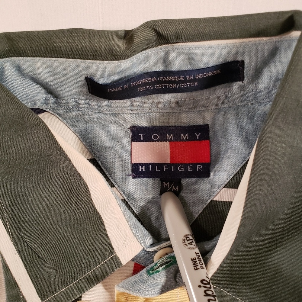 Tommy Hilfiger Men's M Button Down Shirt Multi - Picture 5 of 8
